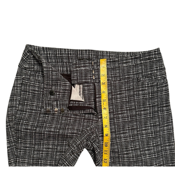 LOFT Julie Skinny Dress Pants Womens 8 Plaid Black & White Mid-Rise 4-Pocket - Picture 8 of 16